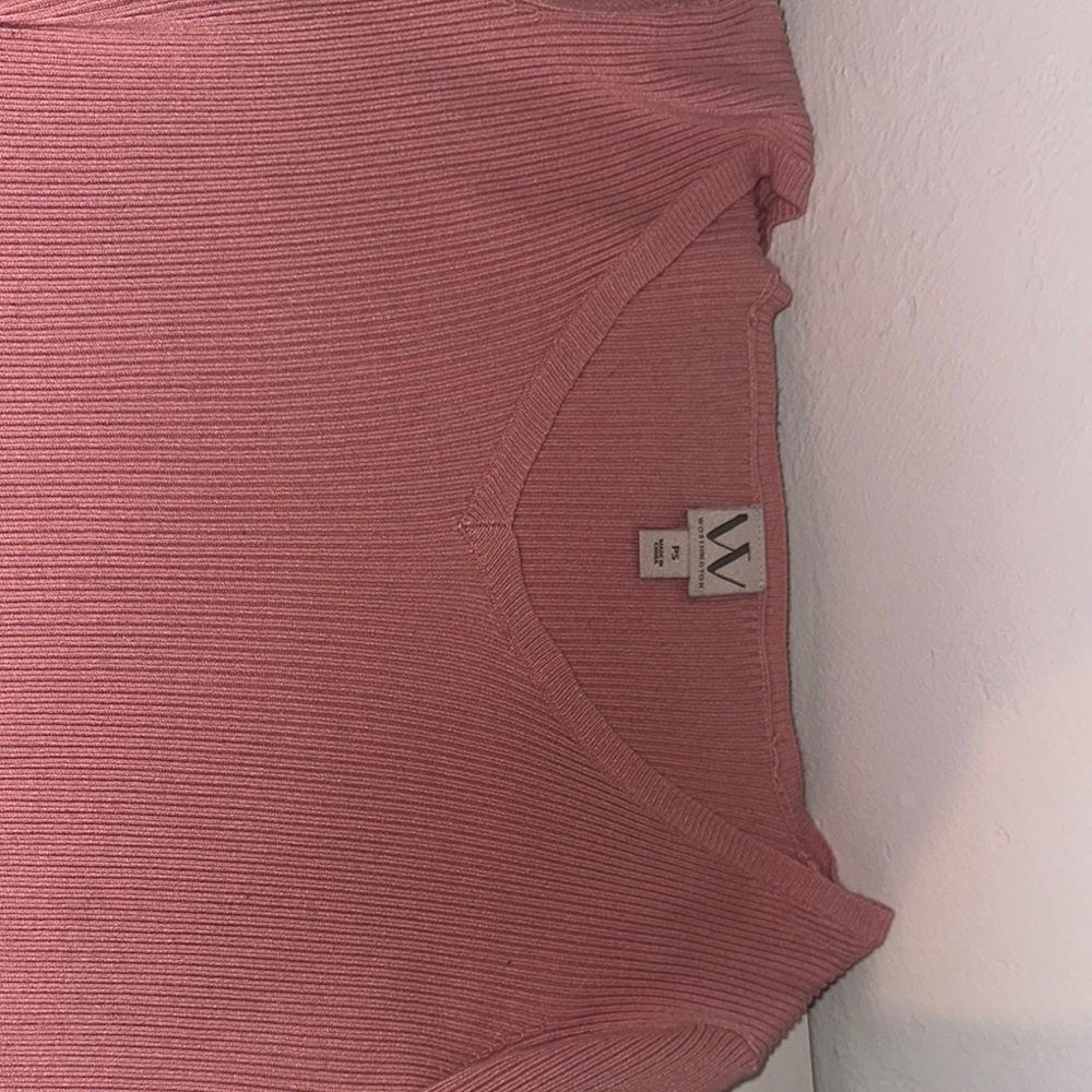 Pink Ribbed T-Shirt Tank Top